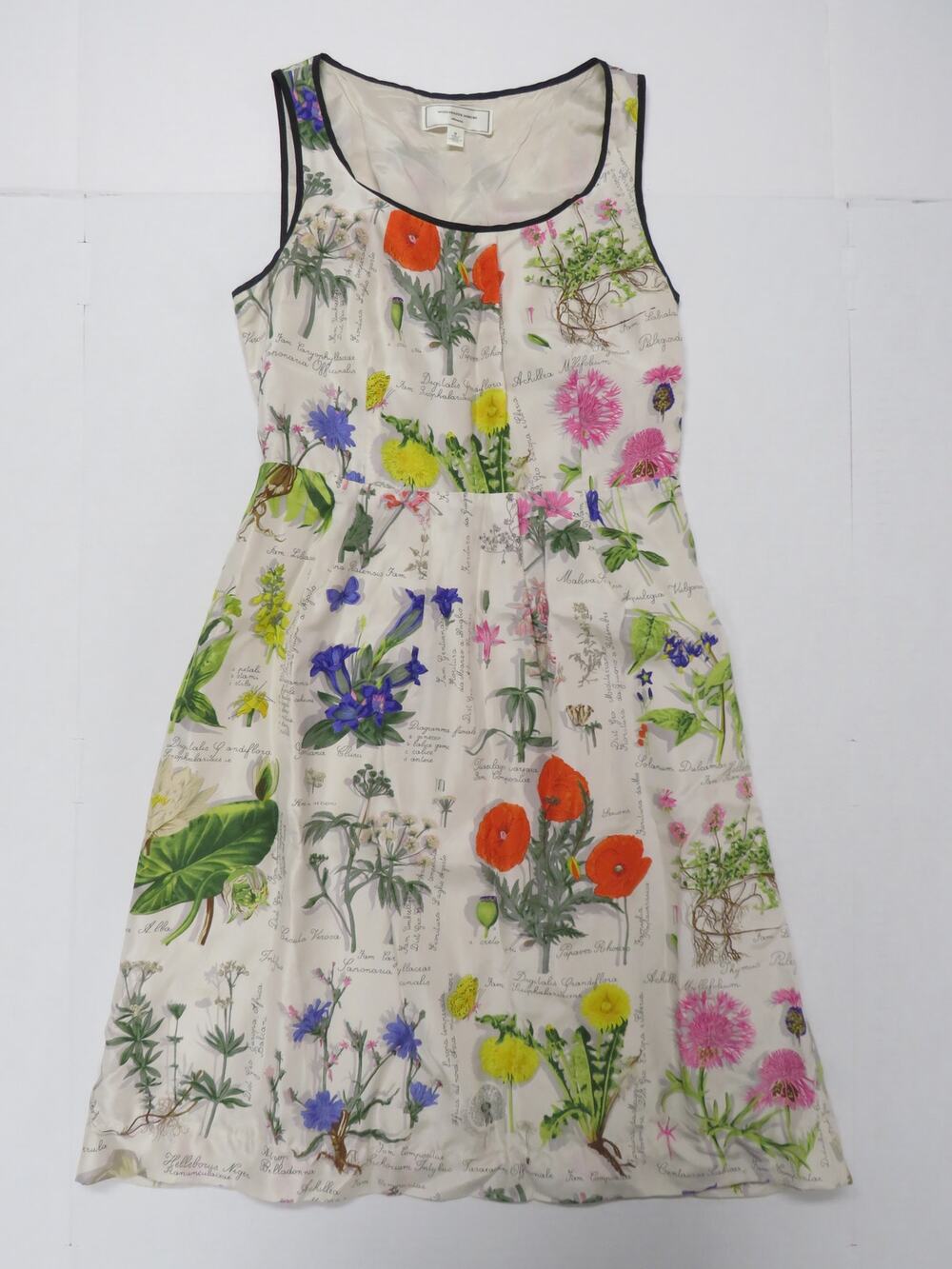 Anthropologie Moulinette Soeurs Silk Floral Women's 0 Dress Pockets Garden Party